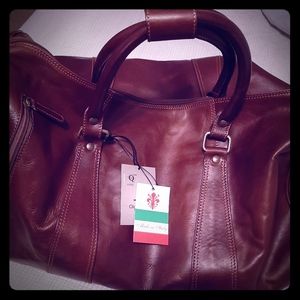 Old Angler Handmade Itailan Overnight Bag